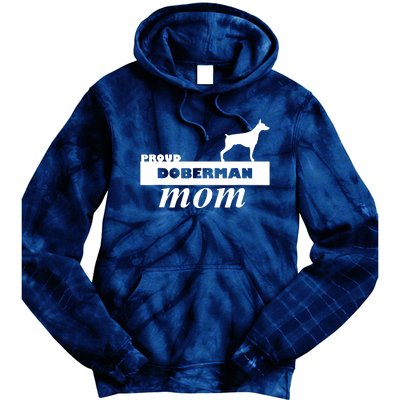 Proud Doberman Mom I Love My Dog Tie Dye Hoodie