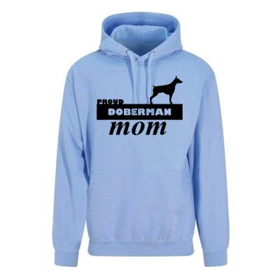 Proud Doberman Mom I Love My Dog Unisex Surf Hoodie