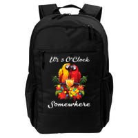 Parrots Drinking Margarita Its 5 Oclock Somewhere Funny Daily Commute Backpack