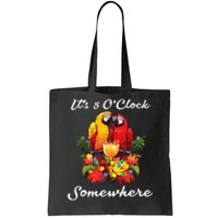 Parrots Drinking Margarita Its 5 Oclock Somewhere Funny Tote Bag