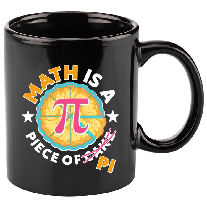 Pi Day Math Is A Piece Of Pi 3 14 Pie Slices 11oz C Handle Ceramic Mug