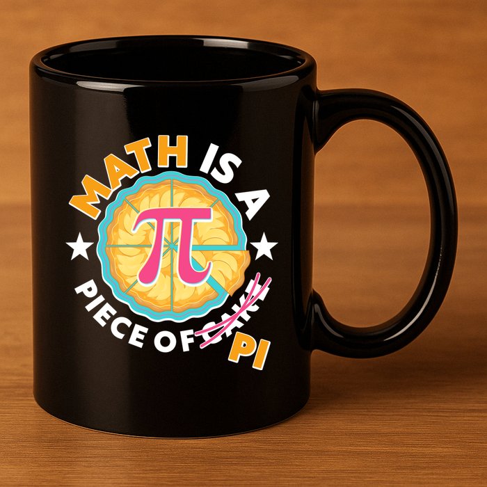 Pi Day Math Is A Piece Of Pi 3 14 Pie Slices 11oz C Handle Ceramic Mug