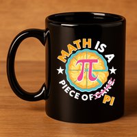 Pi Day Math Is A Piece Of Pi 3 14 Pie Slices 11oz C Handle Ceramic Mug