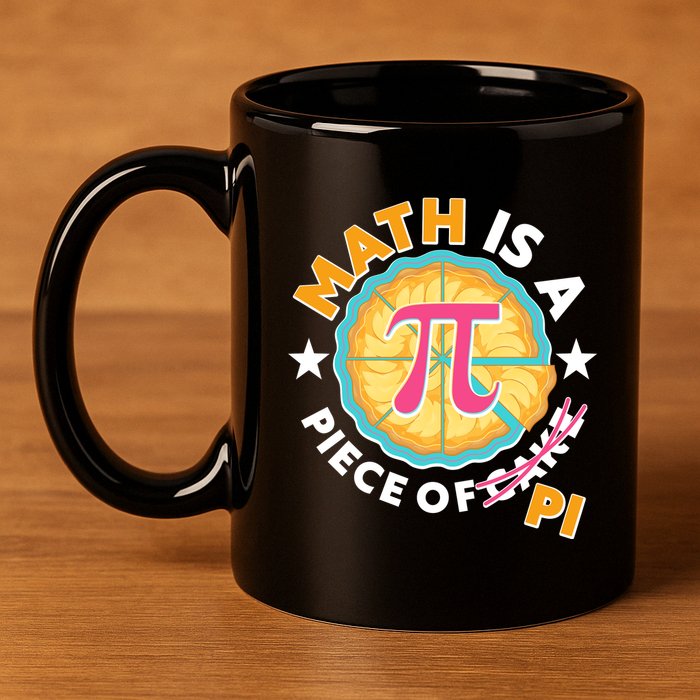 Pi Day Math Is A Piece Of Pi 3 14 Pie Slices 11oz C Handle Ceramic Mug