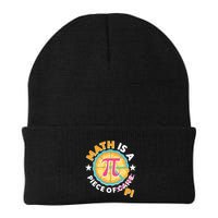 Pi Day Math Is A Piece Of Pi 3 14 Pie Slices Knit Cap Winter Beanie
