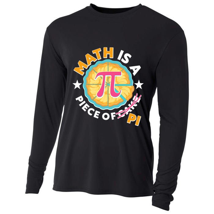 Pi Day Math Is A Piece Of Pi 3 14 Pie Slices Cooling Performance Long Sleeve Crew
