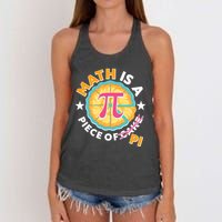 Pi Day Math Is A Piece Of Pi 3 14 Pie Slices Women's Knotted Racerback Tank