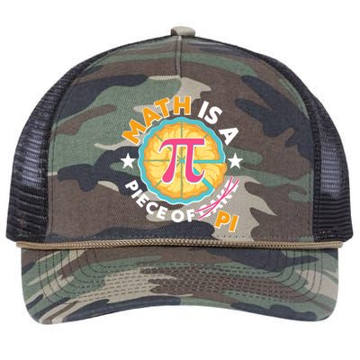 Pi Day Math Is A Piece Of Pi 3 14 Pie Slices Retro Rope Trucker Hat Cap