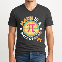 Pi Day Math Is A Piece Of Pi 3 14 Pie Slices V-Neck T-Shirt