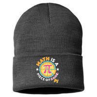 Pi Day Math Is A Piece Of Pi 3 14 Pie Slices Sustainable Knit Beanie