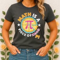 Pi Day Math Is A Piece Of Pi 3 14 Pie Slices Womens T-Shirt