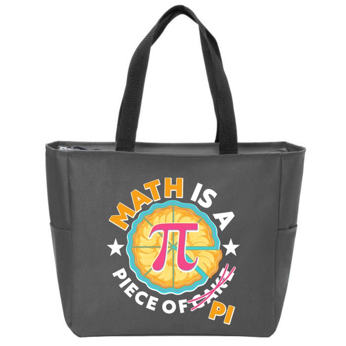 Pi Day Math Is A Piece Of Pi 3 14 Pie Slices Zip Tote Bag