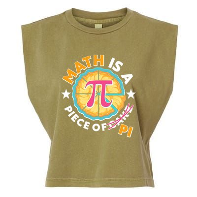 Pi Day Math Is A Piece Of Pi 3 14 Pie Slices Garment-Dyed Women's Muscle Tee