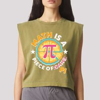 Pi Day Math Is A Piece Of Pi 3 14 Pie Slices Garment-Dyed Women's Muscle Tee