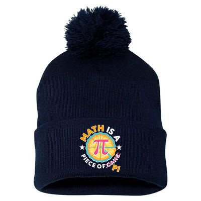 Pi Day Math Is A Piece Of Pi 3 14 Pie Slices Pom Pom 12in Knit Beanie