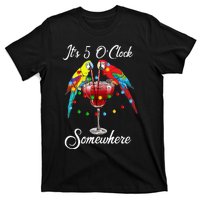 Parrots Drinking Margarita Its 5 Oclock Somewhere T-Shirt