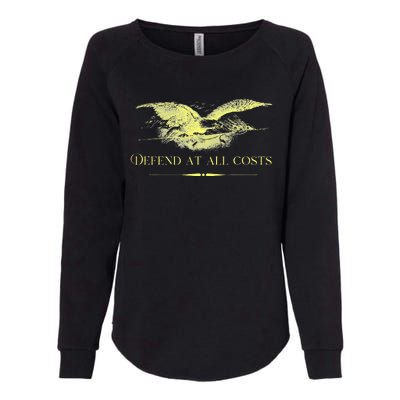 Patriotic Democracy Military Defend Eagle With Flag Womens California Wash Sweatshirt