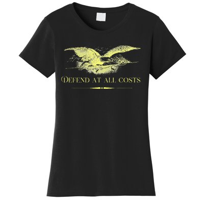 Patriotic Democracy Military Defend Eagle With Flag Women's T-Shirt