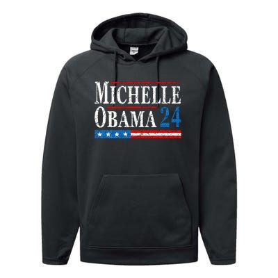 Political Democrat Michelle Obama 2024 Presidential Election Performance Fleece Hoodie