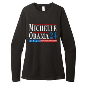 Political Democrat Michelle Obama 2024 Presidential Election Womens CVC Long Sleeve Shirt