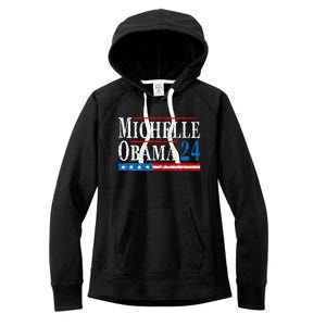 Political Democrat Michelle Obama 2024 Presidential Election Women's Fleece Hoodie