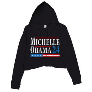 Political Democrat Michelle Obama 2024 Presidential Election Crop Fleece Hoodie