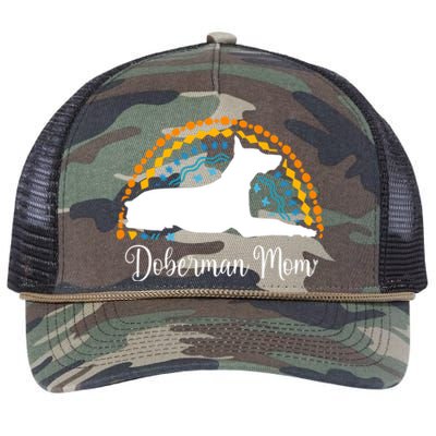 Pinscher Dober Mom Meaningful Gift Pinscher Dober Dog Gift Retro Rope Trucker Hat Cap