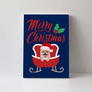 Pomeranian Dog Merry Christmas Design For The Holiday Season! Canvas