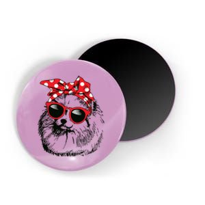 Pomeranian Dog Mom Bandana Sunglasses Mothers Day Magnet