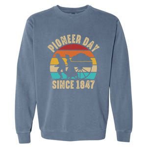 Pioneer Day Mormon Costume Utah Pioneer History Gift Garment-Dyed Sweatshirt