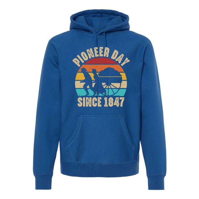 Pioneer Day Mormon Costume Utah Pioneer History Gift Premium Hoodie