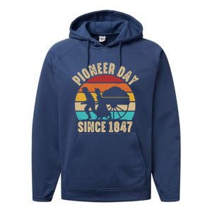 Pioneer Day Mormon Costume Utah Pioneer History Gift Performance Fleece Hoodie