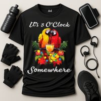 Parrots Drinking Margarita Its 5 Oclock Somewhere Funny Performance Shirt
