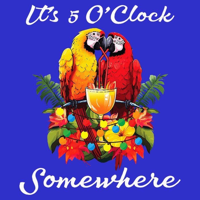 Parrots Drinking Margarita Its 5 Oclock Somewhere Funny Bag