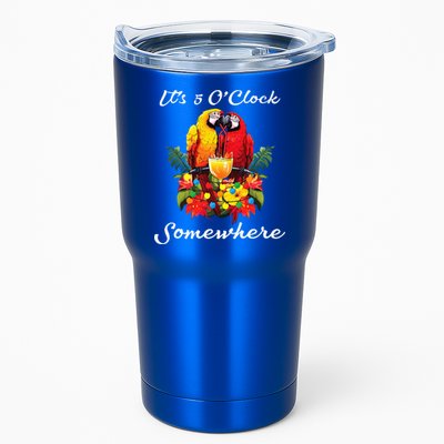Parrots Drinking Margarita Its 5 Oclock Somewhere Funny Tumbler