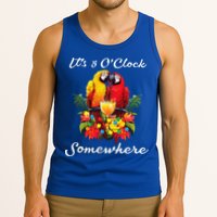 Parrots Drinking Margarita Its 5 Oclock Somewhere Funny Tank Top