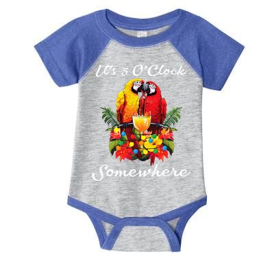 Parrots Drinking Margarita Its 5 Oclock Somewhere Funny Infant Baby Jersey Bodysuit