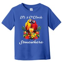 Parrots Drinking Margarita Its 5 Oclock Somewhere Funny Toddler T-Shirt