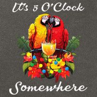 Parrots Drinking Margarita Its 5 Oclock Somewhere Funny Cotton Canvas Backpack