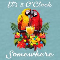 Parrots Drinking Margarita Its 5 Oclock Somewhere Funny Sueded Cloud Jersey T-Shirt