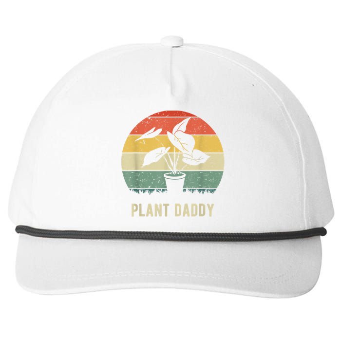 Plant Daddy Nature Botanical Gardener Plant Dad Gardening Snapback Five-Panel Rope Hat