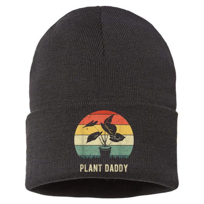 Plant Daddy Nature Botanical Gardener Plant Dad Gardening Sustainable Knit Beanie