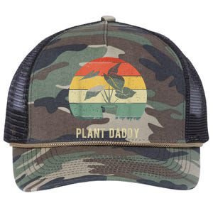 Plant Daddy Nature Botanical Gardener Plant Dad Gardening Retro Rope Trucker Hat Cap