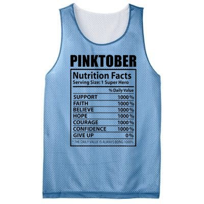 Pinktober Definition Nutrition Facts Breast Cancer Awareness Mesh Reversible Basketball Jersey Tank