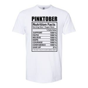 Pinktober Definition Nutrition Facts Breast Cancer Awareness Softstyle CVC T-Shirt