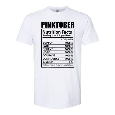 Pinktober Definition Nutrition Facts Breast Cancer Awareness Softstyle CVC T-Shirt