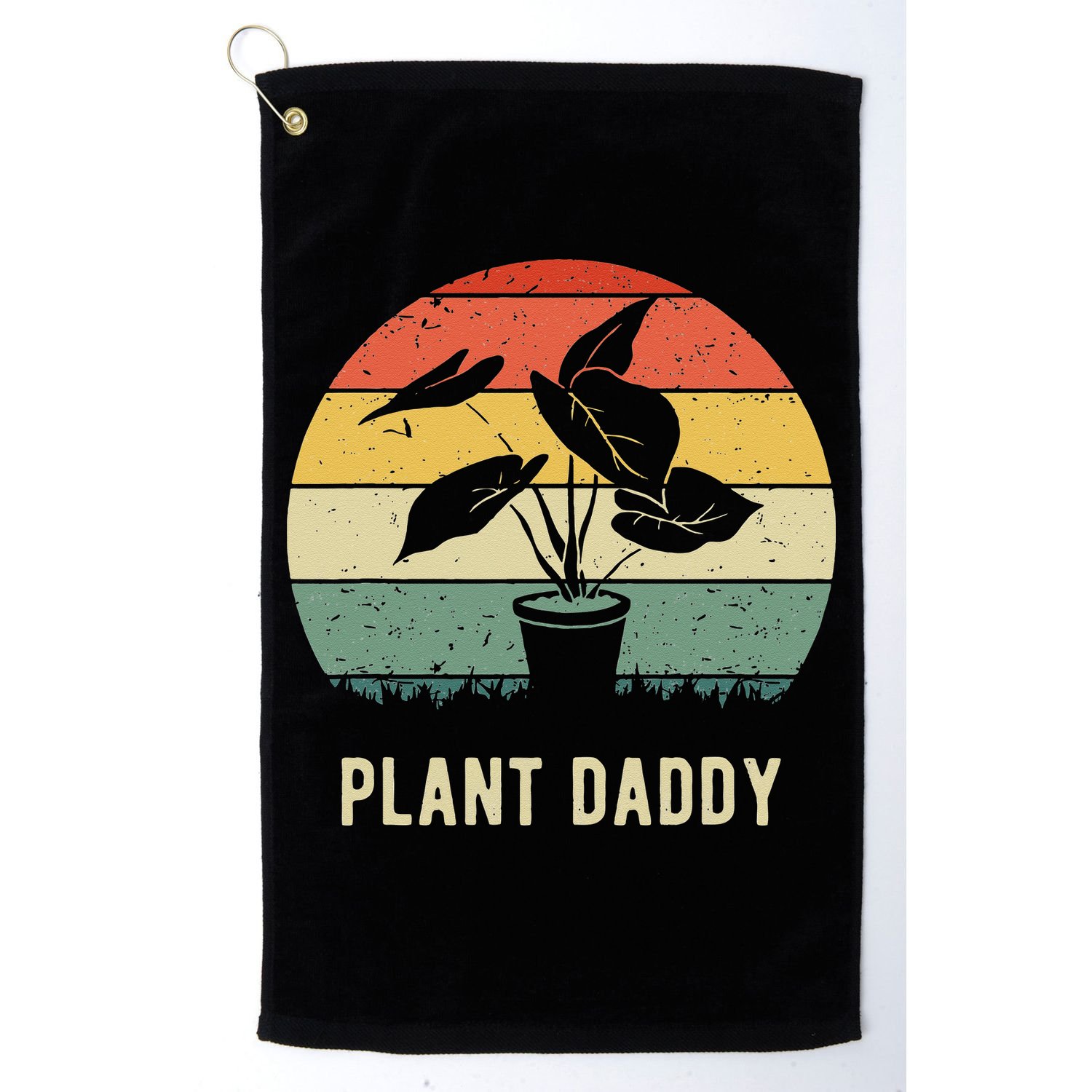 Plant Daddy Nature Botanical Gardener Plant Dad Gardening Golf Towel