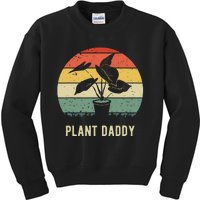 Plant Daddy Nature Botanical Gardener Plant Dad Gardening Kids Sweatshirt