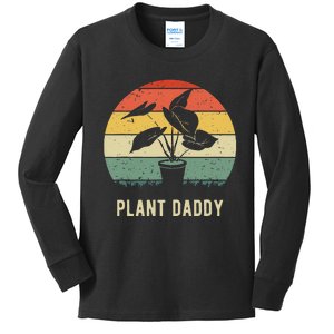 Plant Daddy Nature Botanical Gardener Plant Dad Gardening Kids Long Sleeve Shirt