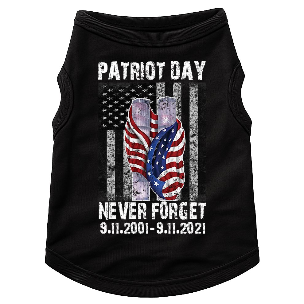 Patriot Day Never Forget 9/11 20th Anniversary Doggie Tank